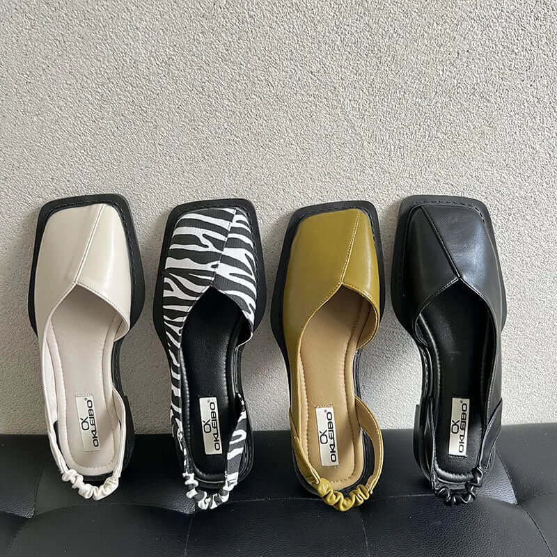 Hushmode - Square Toe Slip-On Flats - afbeelding 4