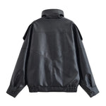 Hushmode - Leather turtleneck jacket 7