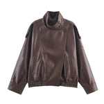 Hushmode - Leather turtleneck jacket 3