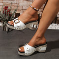 Hushmode - Buckle slide Sandals 7