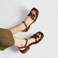 Hushmode - Elegant Low Block Heel Sandals 4