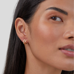 Hushmode - 18K Gold & Crystal Claw Earrings 2