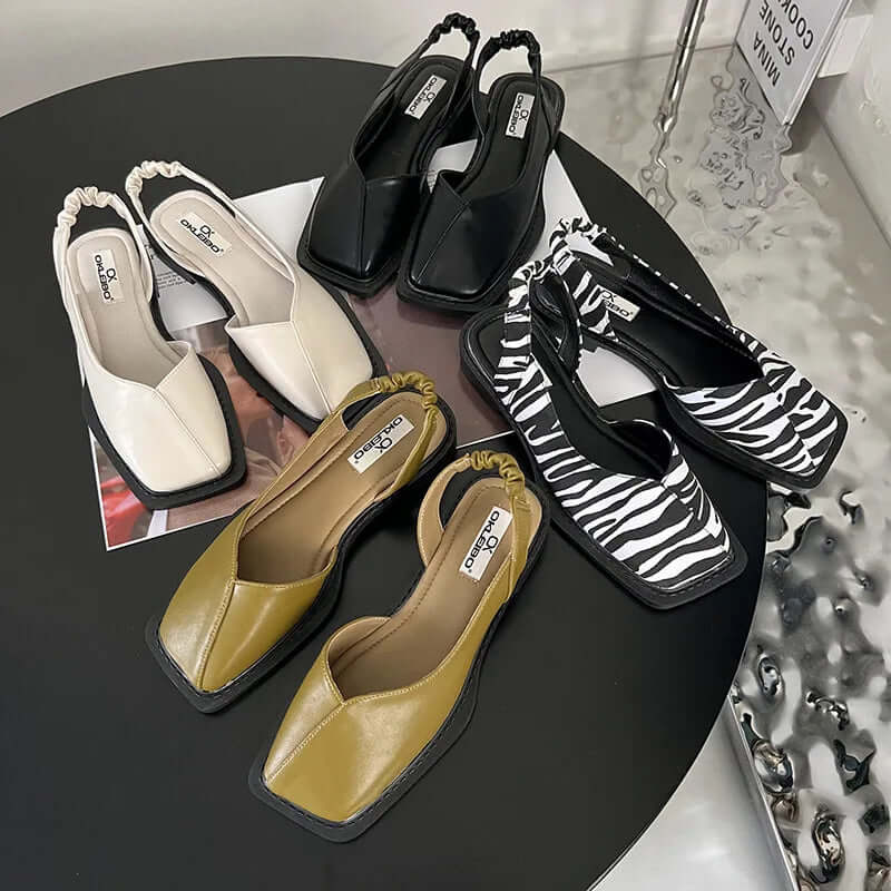 Hushmode - Square Toe Slip-On Flats - afbeelding 5