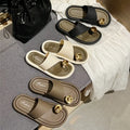 Hushmode - Sculpted Gold Accent Sandals 3