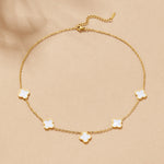 Hushmode - White Clover Cluster Necklace 3