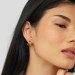 Hushmode - Triple Gold Hoop Earrings 2