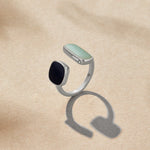 Hushmode - Aquamarine Wrap Silver Ring 3