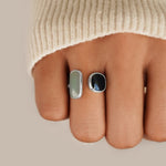 Hushmode - Aquamarine Wrap Silver Ring 2