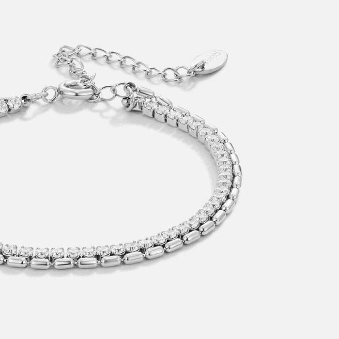 Hushmode - Arelia Crystal Silver Bracelet