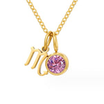 Hushode - Astria Zodiac Birthstone Necklace 15