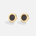 Hushmode - Black Button Stud Earrings 1