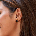 Hushmode - Black Button Stud Earrings 2