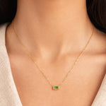 Hushmode - Baguette Birthstone Necklace 2