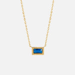 Hushmode - Baguette Birthstone Necklace 15