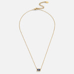 Hushmode - Baguette Birthstone Necklace 16