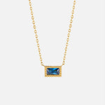 Hushmode - Baguette Birthstone Necklace 12