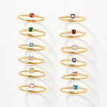 Hushmode - Birthstone 18K Gold Rings 1