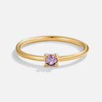 Hushmode - Birthstone 18K Gold Rings 6