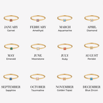 Hushmode - Birthstone 18K Gold Rings 3