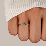 Hushmode - Birthstone 18K Gold Rings 9