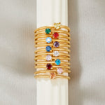 Hushmode - Birthstone 18K Gold Rings 2