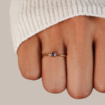 Hushmode - Birthstone 18K Gold Rings 7