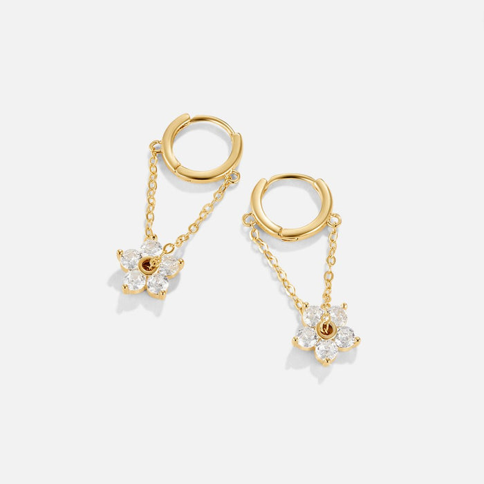 Hushmode - Blooming Petal Crystal Earrings