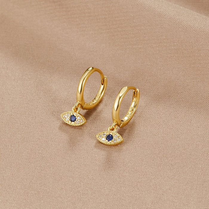 Hushmode - Blue Evil Eye Earrings