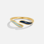 Hushmode - Blue Ocean Waves Wrap Ring 1