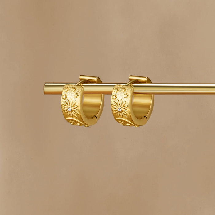 Hushmode - Celestial Gold Hoops