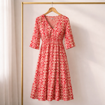 Hushmode - V-neck long dress 6
