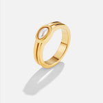 Hushmode - Chunky Pearl 18K Gold Ring 5