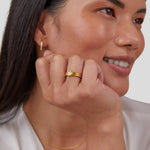 Hushmode - Chunky Pearl 18K Gold Ring 2
