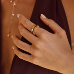 Hushmode - Chunky Pearl 18K Gold Ring 4