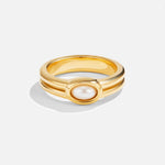 Hushmode - Chunky Pearl 18K Gold Ring 1
