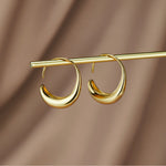 Hushmode - Classic Drop Hoop Earrings 4