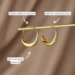 Hushmode - Classic Drop Hoop Earrings 9