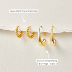 Hushmode - Classic Drop Hoop Earrings 8