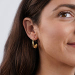 Hushmode - Classic Drop Hoop Earrings 3