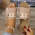 Hushmode - Gold Buckle Comfort Sandals 6