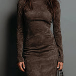 Hushmode - Dress, made from vegan suede 9