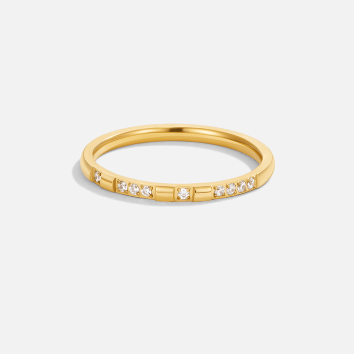 Hushmode - Crystal & Gold Ring