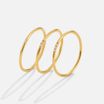 Hushmode - Eula Gold & Crystal Band Ring 1