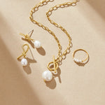 Hushmode - Eva Freshwater Pearl Gold Necklace 6