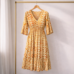 Hushmode - V-neck long dress 10