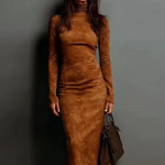 Hushmode - Dress, made from vegan suede 13