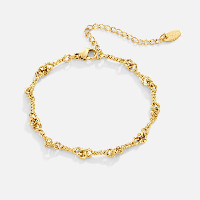 Hushmode - Gold Knot Chain Bracelet