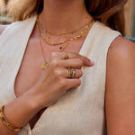 Hushmode - 'Forever' Link Crystal & Gold Ring 2
