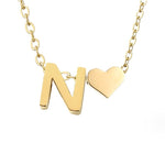 Hushmode - Forever Love & Letter Gold Necklace 22