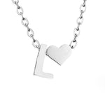 Hushmode - Forever Love & Letter Silver Necklace 17